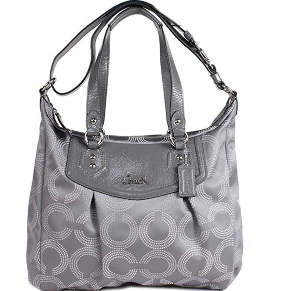 Coach Ashley Dotted Op Art Shoulder Bag